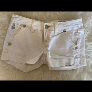 White Miss Me Denim shorts